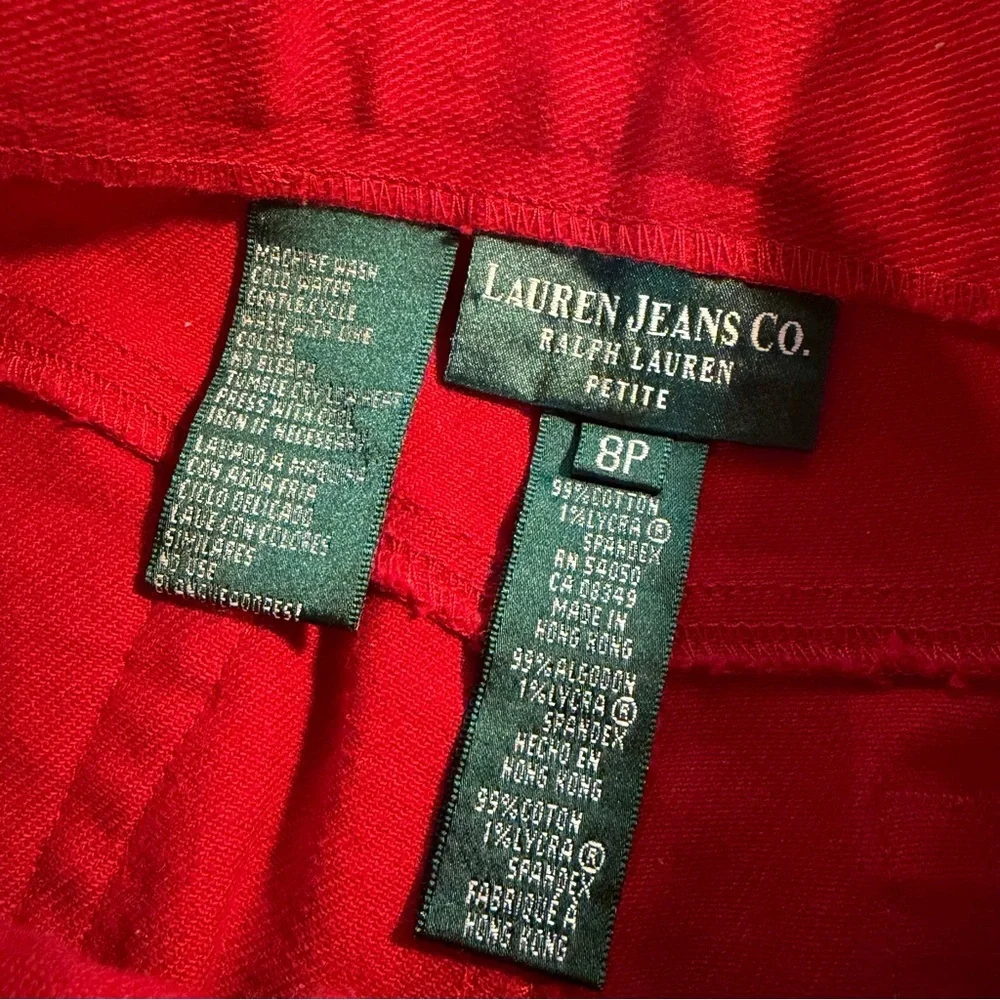 Lauren Ralph Lauren - Lauren Jeans Co. Bright Red Straight Leg Jeans Vintage 8P